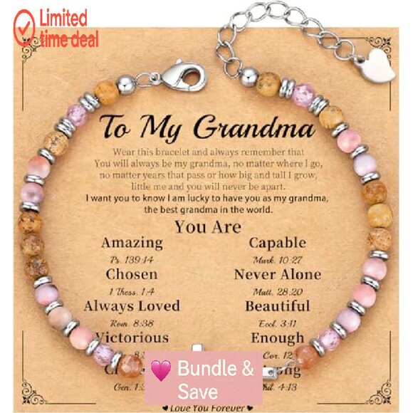 Adjustable Stainless Steel Beaded Cross Bracelet, Faith Jewelry Gift - Picture 2 of 8